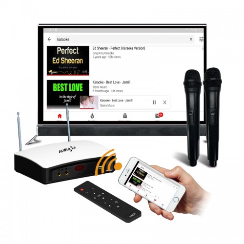 Factory Outlets Karaoke Speaker Box - Karaoke player Karaoke with wireless wifi display microphone miracast airplay DLNA – sanjin